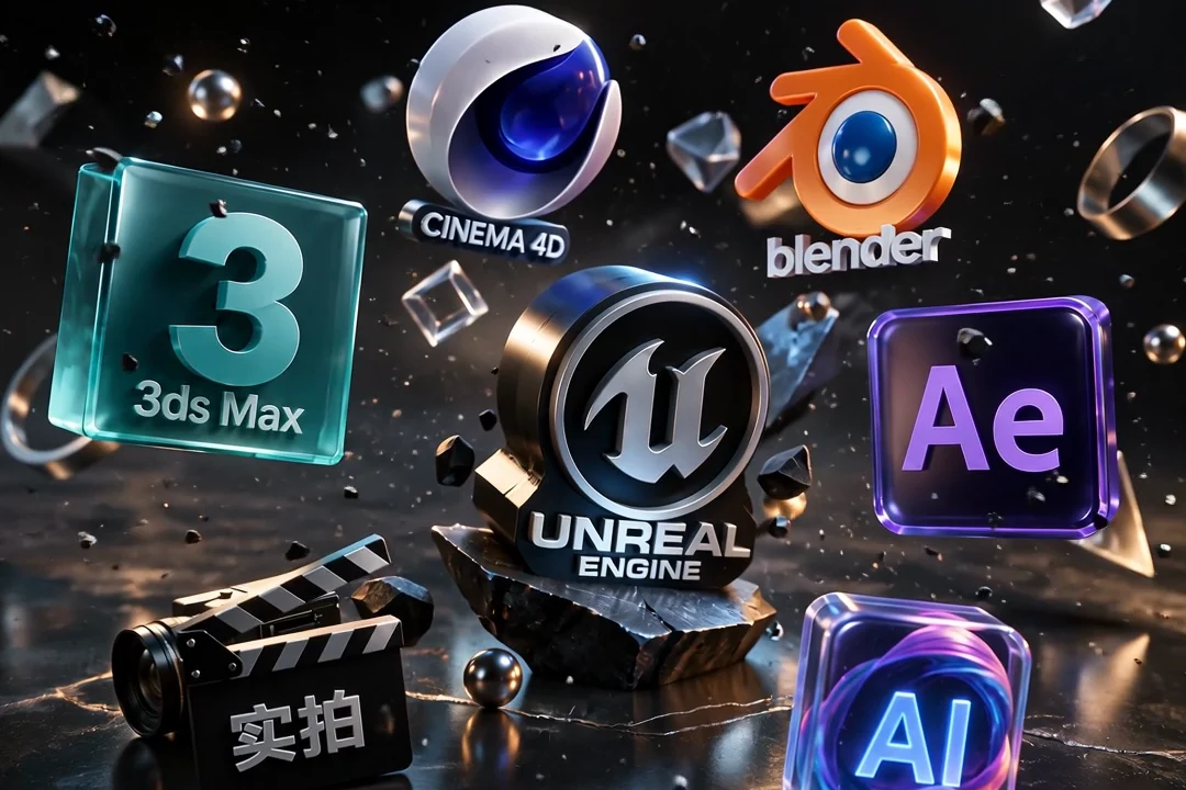 3ds Max、C4D、Blender、UE与AE等软件支持